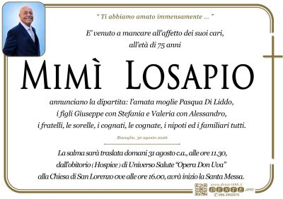 Losapio Mimì _ Croce semplice _ Hospice