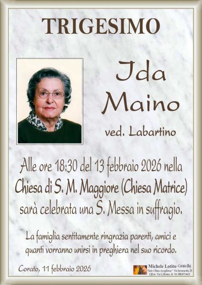 MAINO Ida trigesimo ML MARMO