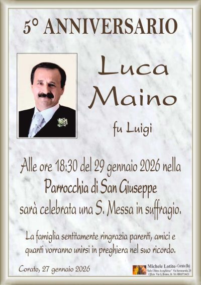 MAINO Luca 5° anniversario ML MARMO