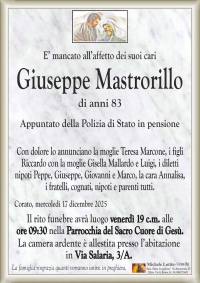 MASTRORILLO Giuseppe ANNUNCIO ML CL