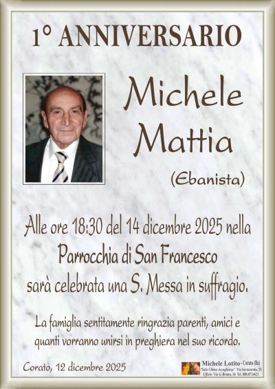 MATTIA Michele 1° anniversario ML MARMO