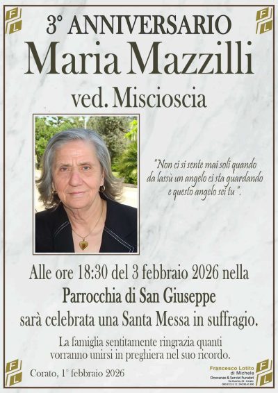 MAZZILLI Maria 3° anniversario FL NUOVO LOGO FL OK