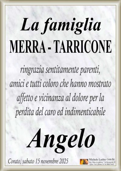 MERRA Angelo RINGRAZIAMENTO ML MARMO OK CORNICI