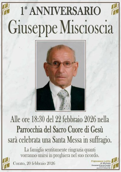 MISCIOSCIA Giuseppe 1° anniversario FL NUOVO LOGO FL OK
