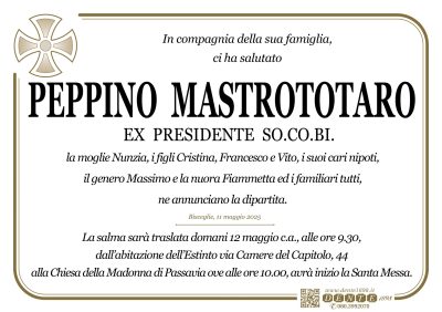 Mastrototaro Giuseppe - Croce tonda ANNUNCIO