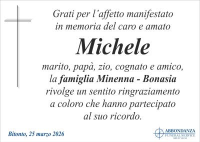 Necologio in bianco con croce stilizzata