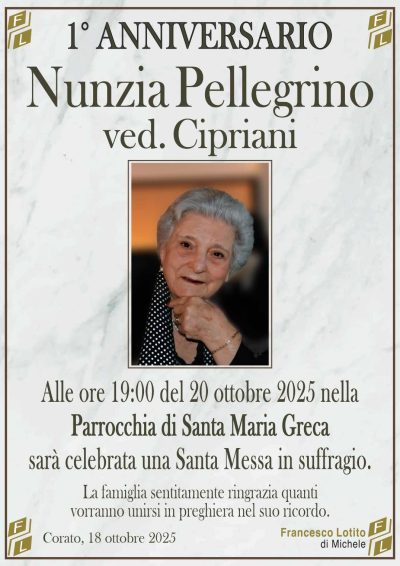 PELLEGRINO Nunzia 1° anniversario° anniversario FL NUOVO