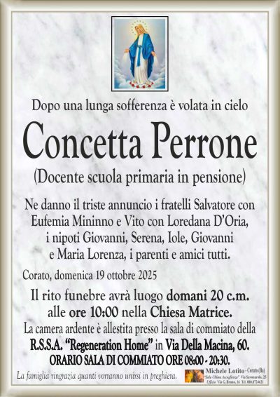 PERRONE Concetta ANNUNCIO ML MARMO CL