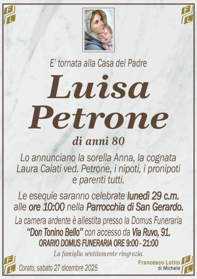 PETRONE Luisa ANNUNCIO FL MARMO CL