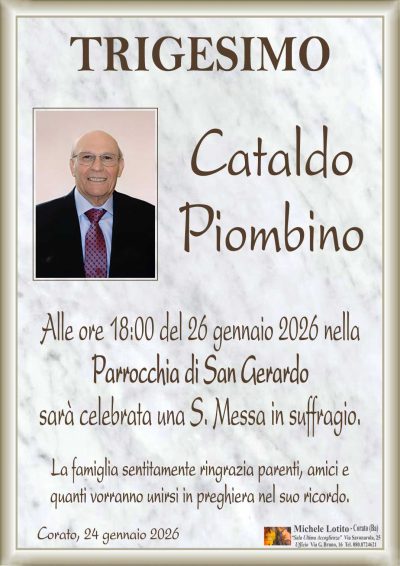 PIOMBINO Cataldo TRIGESIMO ML MARMO