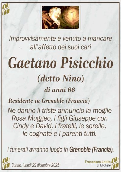 PISICCHIO Gaetano ANNUNCIO FL MARMO CL