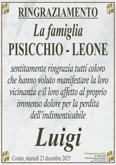 PISICCHIO Luigi rinraziamento FL MARMO LOGO OK