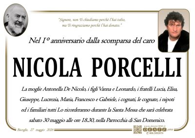 Porcelli Nicola - Padre Pio nel tondo