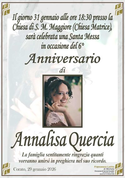 QUERCIA Annalisa 6° anniversario FL NUOVO LOGO FL OK