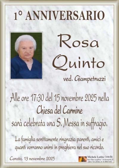 QUINTO Rosa 1° anniversario ML MARMO