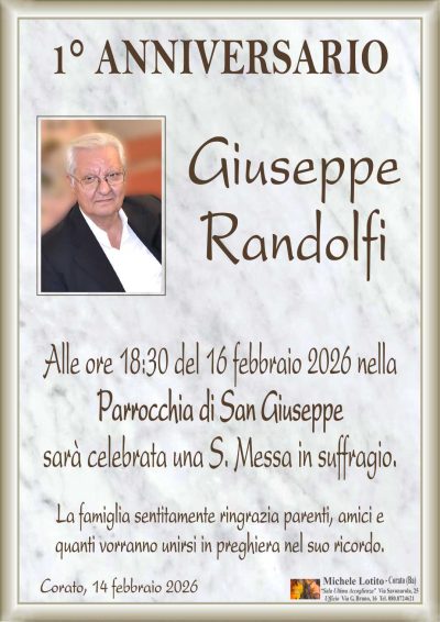 RANDOLFI Giuseppe 1° anniversario ML MARMO