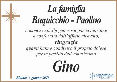 RINGRAZIAMENTO - Buquicchio