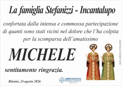 RINGRAZIAMENTO - LA FAMIGLIA STEFANIZZI