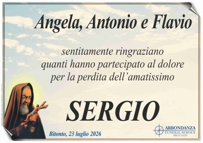 RINGRAZIAMENTO PASTANO