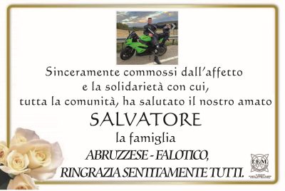 RINGRAZIAMENTO SALVATORE
