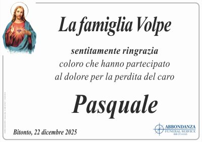 RINGRAZIAMENTO VOLPE