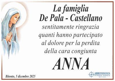 RINGRAZIAMENTO - de pala - castellano