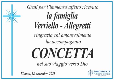 RINGRAZIAMENTO famiglia Allegretti