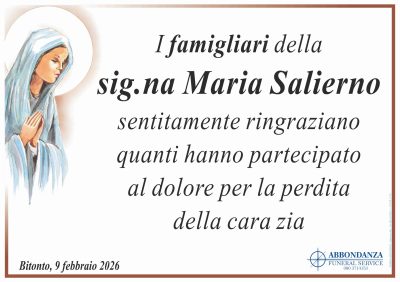 RINGRAZIAMENTO - salierno