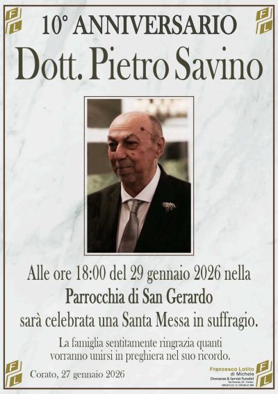 SAVINO Pietro 10° anniversario FL NUOVO LOGO FL OK