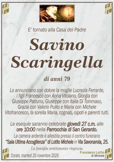 SCARINGELLA Savino ANNUNCIO FL MARMO CL