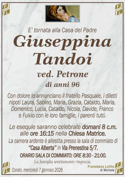 TANDOI Giuseppina ANNUNCIO FL MARMO cl