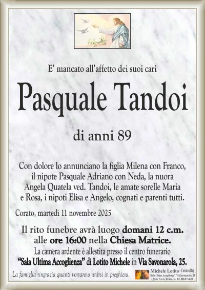 TANDOI Pasquale ANNUNCIO ML MARMO CL