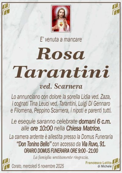 TARANTINI Rosa ANNUNCIO FL MARMO CL