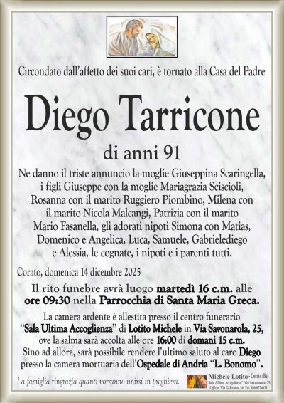 TARRICONE Diego ANNUNCIO ML CL