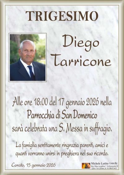 TARRICONE Diego trigesimo ML MARMO