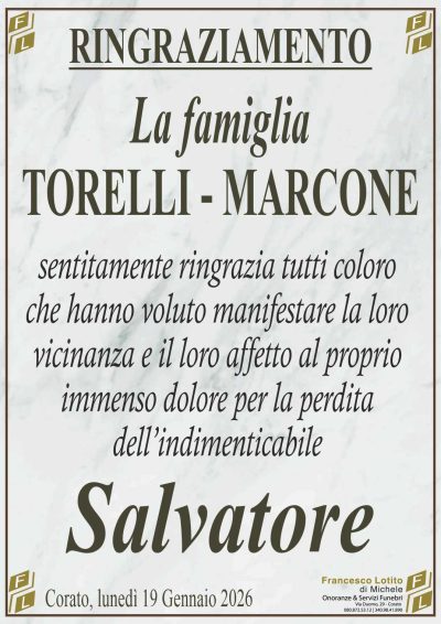 TORELLI Salvatore ringraziamento FL MARMO LOGO OK
