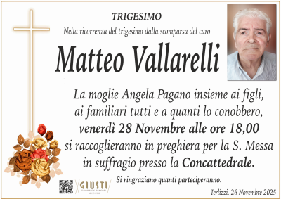 TRIGESIMO con photo a destra