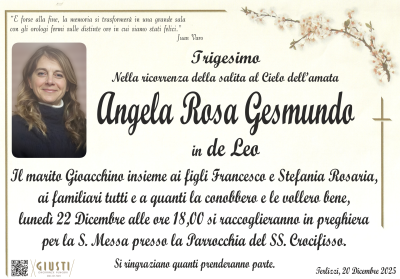 TRIGESIMO con photo a destra