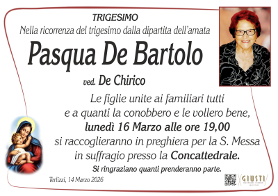 TRIGESIMO con photo a destra