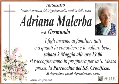 TRIGESIMO con photo a destra