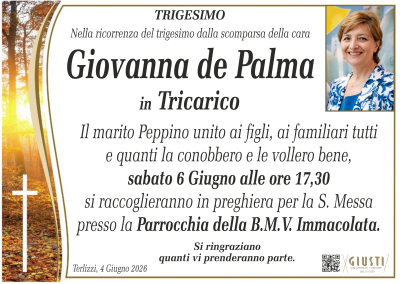 TRIGESIMO con photo a destra