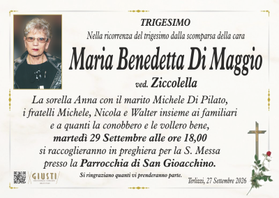 TRIGESIMO con photo a destra