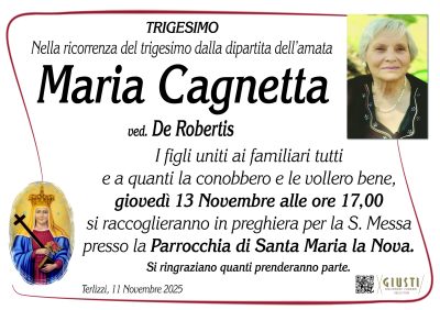 TRIGESIMO con photo a destra