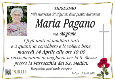 TRIGESIMO con photo a destra