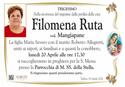 TRIGESIMO con photo a destra