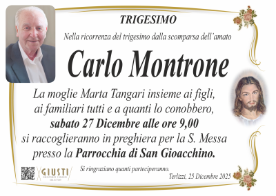 TRIGESIMO con photo a destra