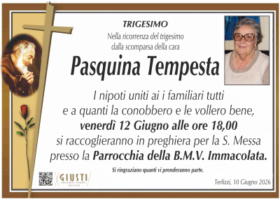 TRIGESIMO con photo a destra
