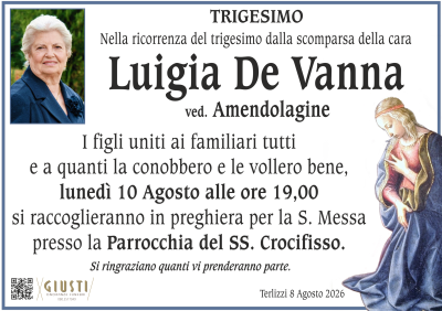 TRIGESIMO con photo a destra