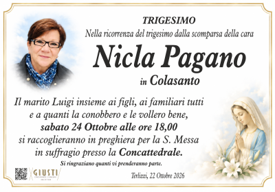 TRIGESIMO con photo a destra