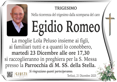 TRIGESIMO con photo a destra